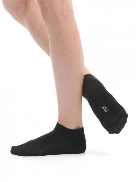 Носки спортивные низкие SOLO NS11 - чёрный - размер 21-24